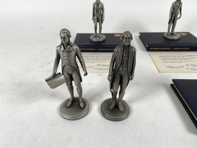 Image for (5) Lance Fine Pewter Presidential Petitto Figurines, with (3) Books and (2) Certificates of Authenticities