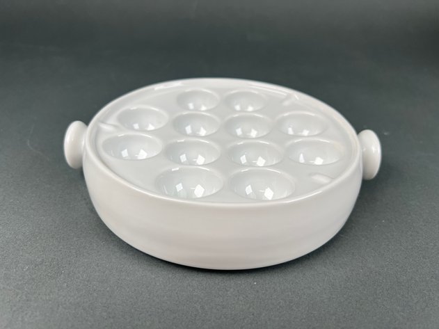 Image for White Ceramic Escargot Dishes