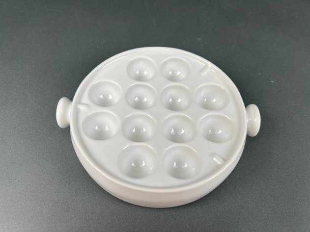 Image for White Ceramic Escargot Dishes