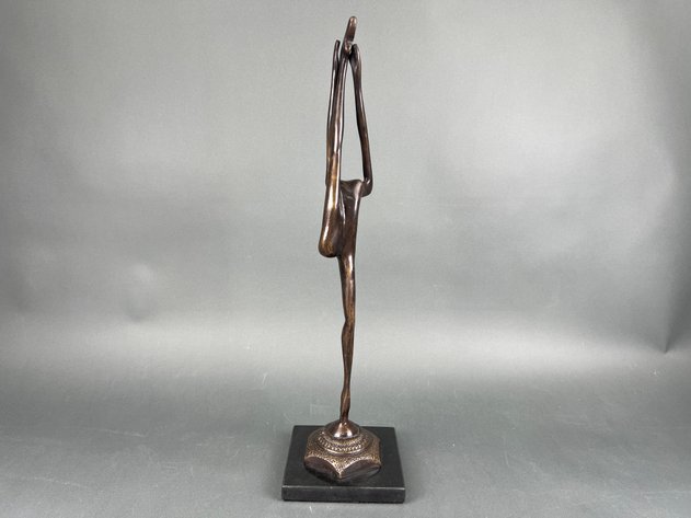 Image for Vintage Bronze Ballerina Sculptures Signed By Artist with Marble Bases