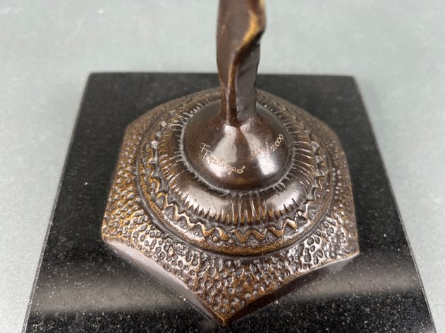Image for Vintage Bronze Ballerina Sculptures Signed By Artist with Marble Bases