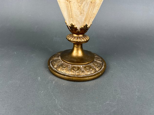 Image for Decorative Ewer With Bronze and Cream Ceramic Bodies
