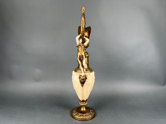 Image for Decorative Ewer With Bronze and Cream Ceramic Bodies