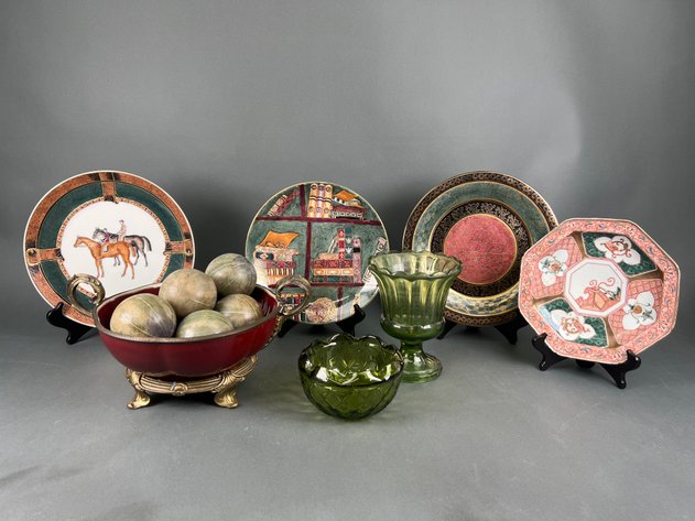 Image for Assorted Vintage Plates, Bowls and More