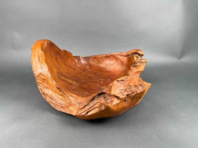 Image for Large Wooden Carved Teak Bowl