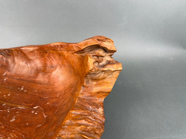 Image for Large Wooden Carved Teak Bowl