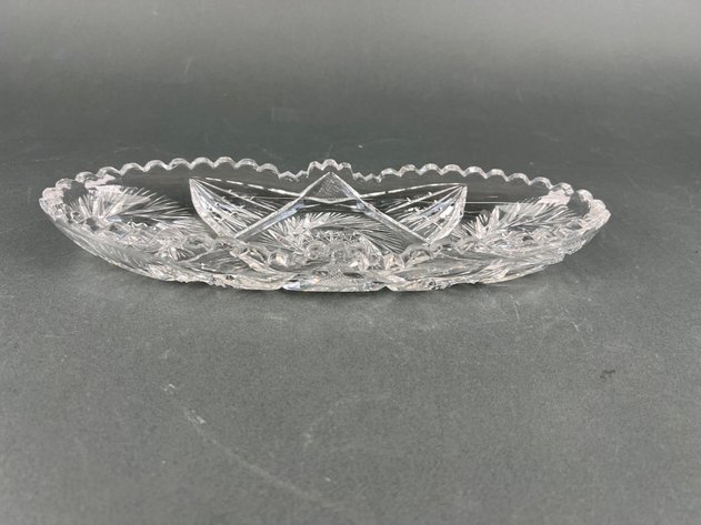 Image for Crystal Cream and Sugar Set, Relish Dishes and Bell