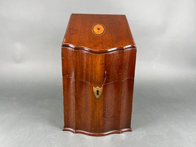 Image for Antique Georgian Shell Inlaid Mahogany Knife Box