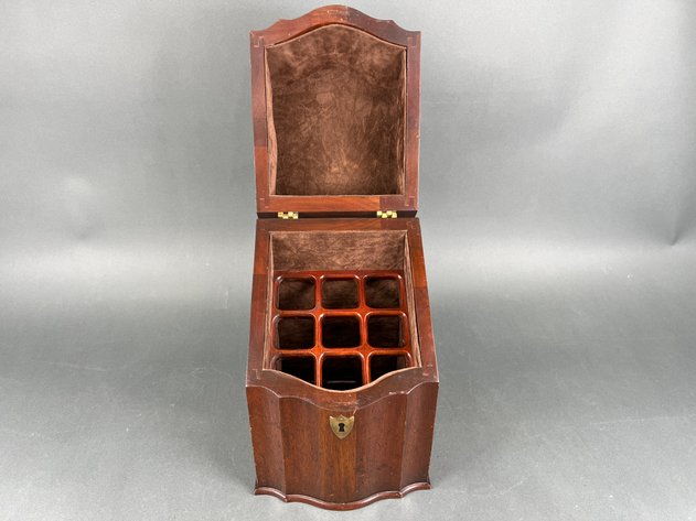 Image for Antique Georgian Shell Inlaid Mahogany Knife Box