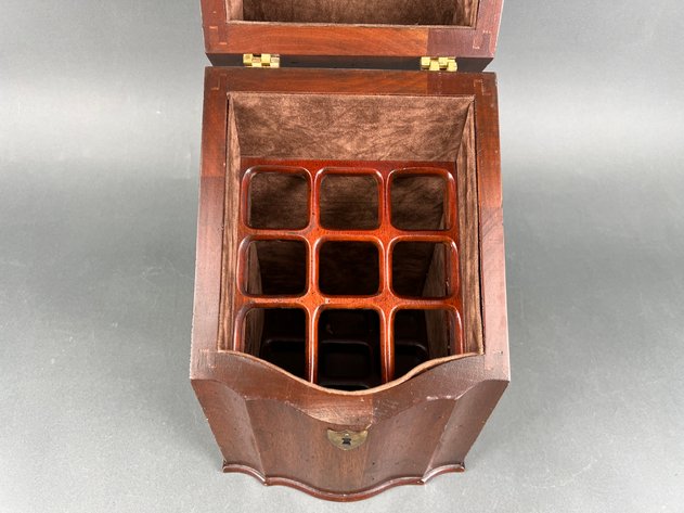 Image for Antique Georgian Shell Inlaid Mahogany Knife Box