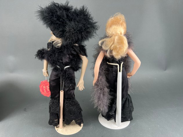 Image for Mae West Dolls with Stand and Wooden Box