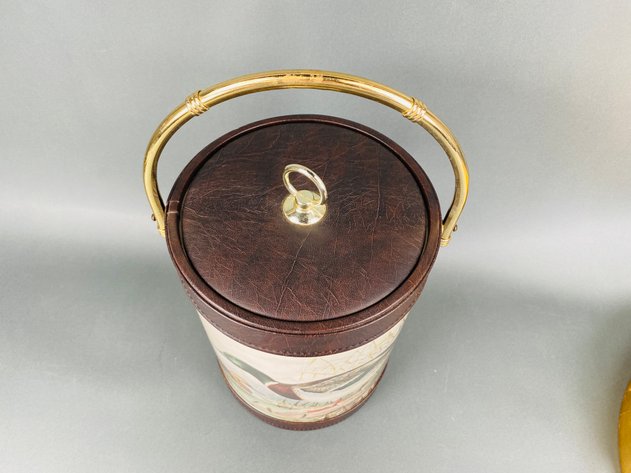 Image for Vintage Barware Set with Mallard Duck Ice Bucket, (8) Shot Glasses & Gold-Tone Tray