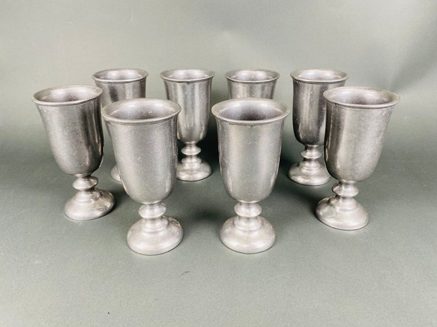 Image for Set of (8) Wilton Armetale Pewter Goblets