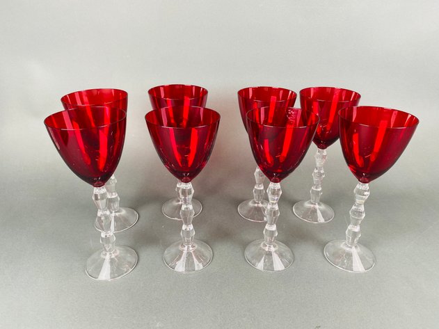 Image for Set of (8) Lenox Carat Ruby Wine Glasses