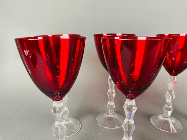Image for Set of (8) Lenox Carat Ruby Wine Glasses