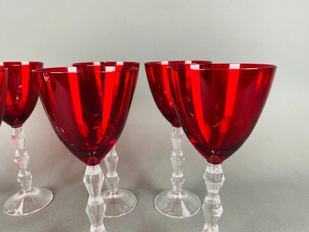 Image for Set of (8) Lenox Carat Ruby Wine Glasses