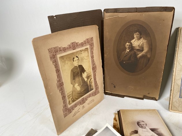 Image for Assortment of Vintage and Antique Photos, Glass Negatives, and Antique Picture Album