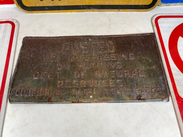 Image for Assortment of (6) Vintage Parking, Trespassing and Road Signs