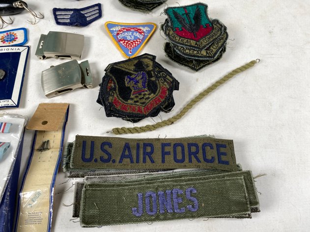 Image for Replogle Stereo Relief Globe and an Assortment of US Military Patches, Metals and Pins