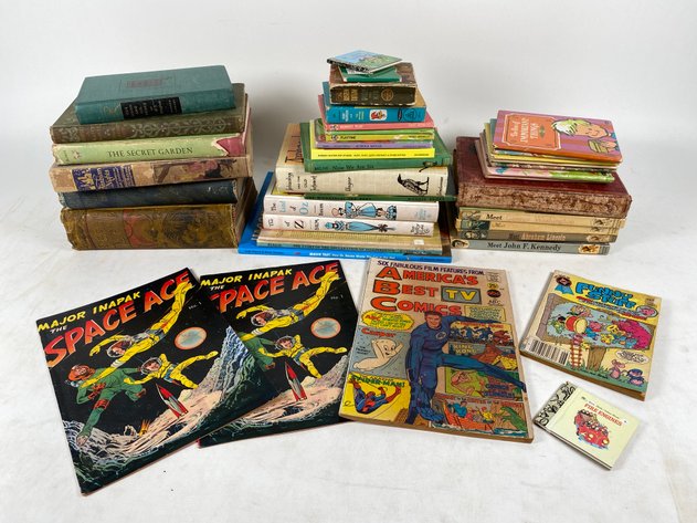 Image for (35+) Vintage and Antique Children's Books and Comic Books