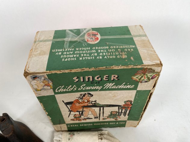 Image for Antique Collectibles Including Antique Baby Gown and Bonnett, Vintage Singer Sewing Machine, Antique Jewelry and Purses and More!