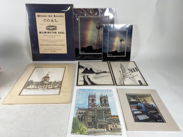 Image for (8) Matted Photograph's, Prints, and Advertisement's