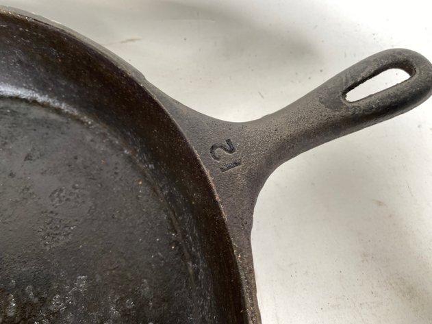 Image for (3) Cast Iron Skillets, Marked #12, Ozark Trail, and Old Mountain