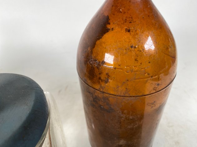 Image for (8) Piece Assortment of Vintage Cannisters, Glass Bottles and Glass Insulators