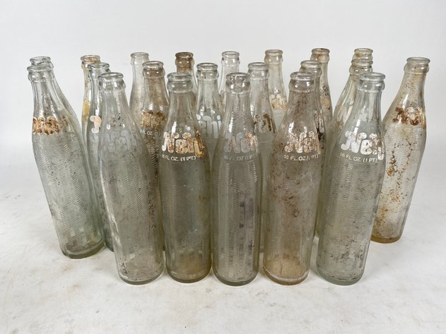 Image for (23) Vintage Glass Nehi Soda Bottles