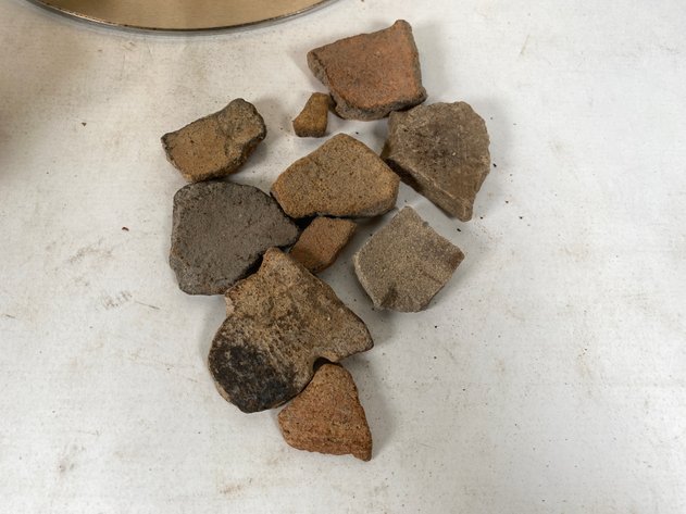 Image for Collection of Points, Flakes, Scrapons, Pottery Shards, Hammer and Camp Stones From Clinch County Georgia