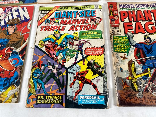 Image for (6) Vintage Marvel Comic Books, 1966-1991, X-Men, Phantom Eagle, Fantasy Masterpieces and More!