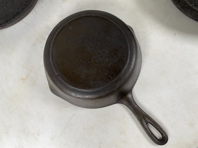Image for (4) Lodge Cast Iron Frying Pans, Some Not Marked, Various Sizes