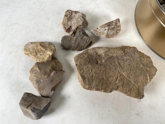 Image for Collection of Points, Flakes, Scrapons, Pottery Shards, Hammer and Camp Stones From Clinch County Georgia