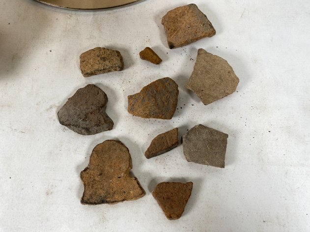 Image for Collection of Points, Flakes, Scrapons, Pottery Shards, Hammer and Camp Stones From Clinch County Georgia