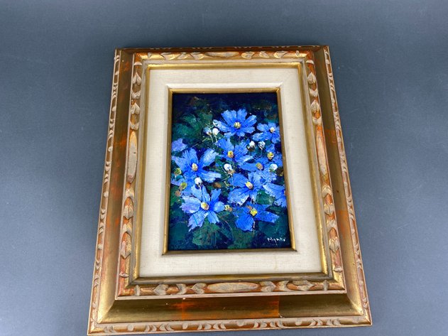 Image for Pair of Original Palette Knife Oil Paintings Signed by Moyano, Framed 16