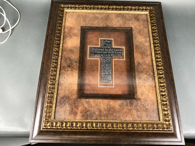 Image for Framed Relief Art and Brass Picture Light