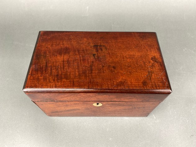 Image for (2) Stained Wooden Keepsake Boxes