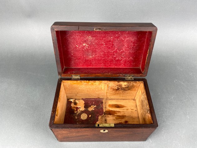 Image for (2) Stained Wooden Keepsake Boxes