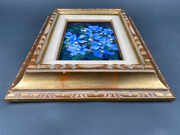 Image for Pair of Original Palette Knife Oil Paintings Signed by Moyano, Framed 16