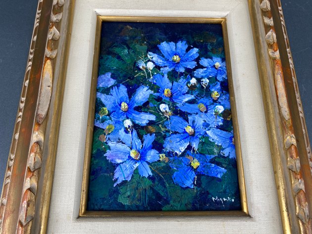 Image for Pair of Original Palette Knife Oil Paintings Signed by Moyano, Framed 16