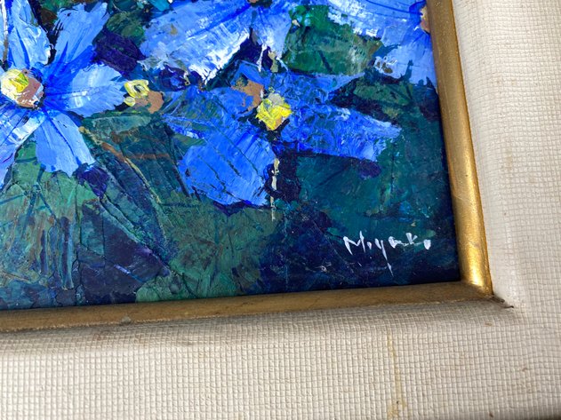 Image for Pair of Original Palette Knife Oil Paintings Signed by Moyano, Framed 16