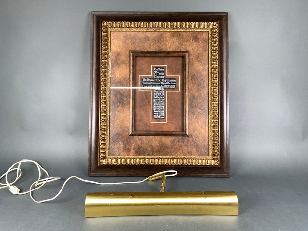 Image for Framed Relief Art and Brass Picture Light