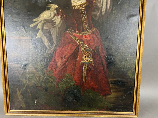 Image for Antique Oil on Canvas in Antique Wooden Frame