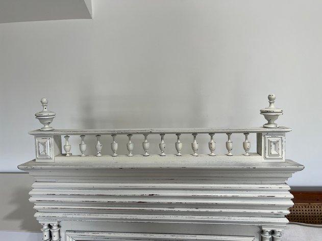 Image for Antique Continental Painted Beveled Wall Mirror