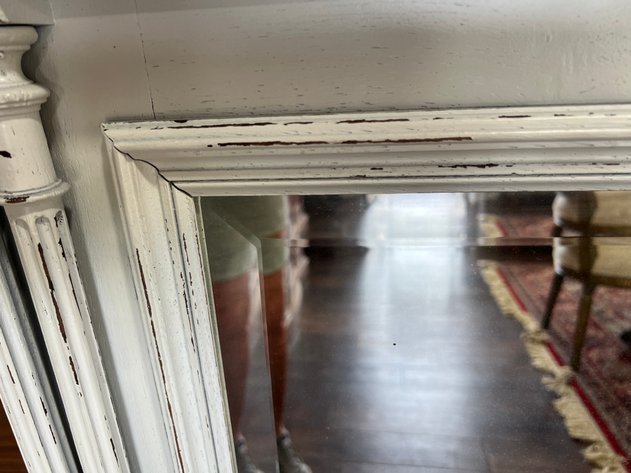 Image for Antique Continental Painted Beveled Wall Mirror