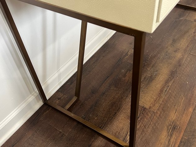 Image for Four Hands Bentley Shagreen Desk with Clear Lucite Chair
