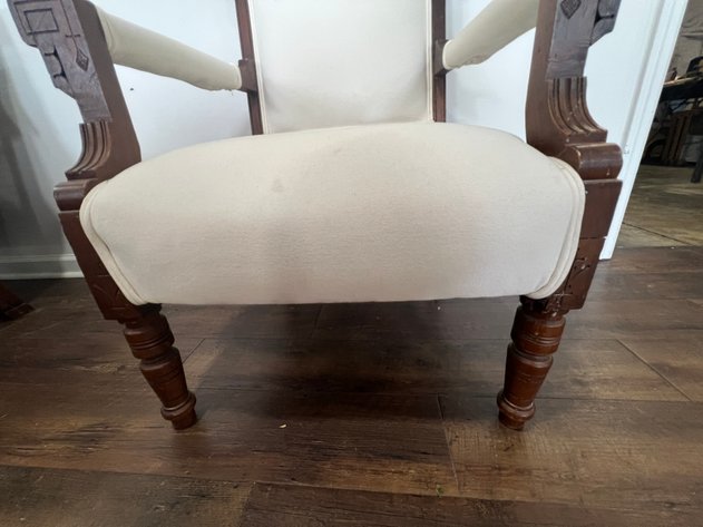 Image for Antique Eastlake Style Walnut Carved Parlor Chair
