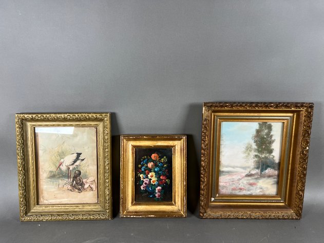 Image for (3) Vintage Framed Prints and Original Art Works