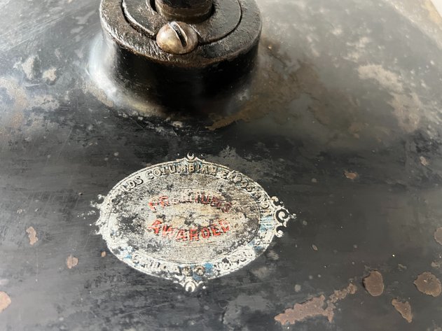 Image for Victorian Antique Cast Iron Bookbinder/Book Press with Spoked Wheel
