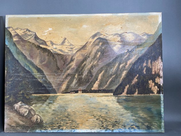 Image for (2) Signed Original Oil on Canvas Landscape Scenes Signed by Artist Stelton